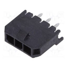 10 pcs : 436500329 - Socket, wire-board, male, Micro-Fit 3.0, 3mm, PIN: 3, THT, 5A, 600V