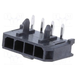 10 pcs : 436500400 - Socket, wire-board, male, Micro-Fit 3.0, 3mm, PIN: 4, THT, 5A, tinned