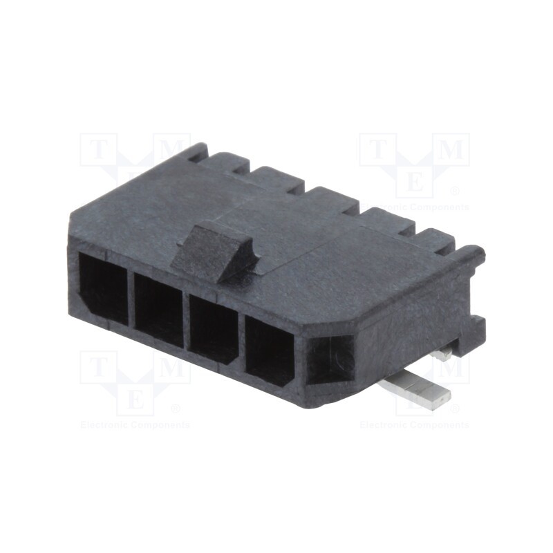 10 pcs : 436500412 - Socket, wire-board, male, Micro-Fit 3.0, 3mm, PIN: 4, Glow-Wire, SMT