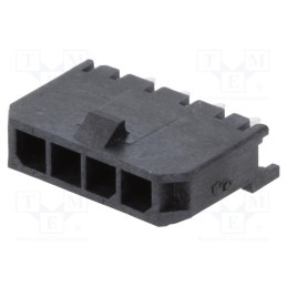 10 pcs : 436500415 - Socket, wire-board, male, Micro-Fit 3.0, 3mm, PIN: 4, THT, 5A, tinned