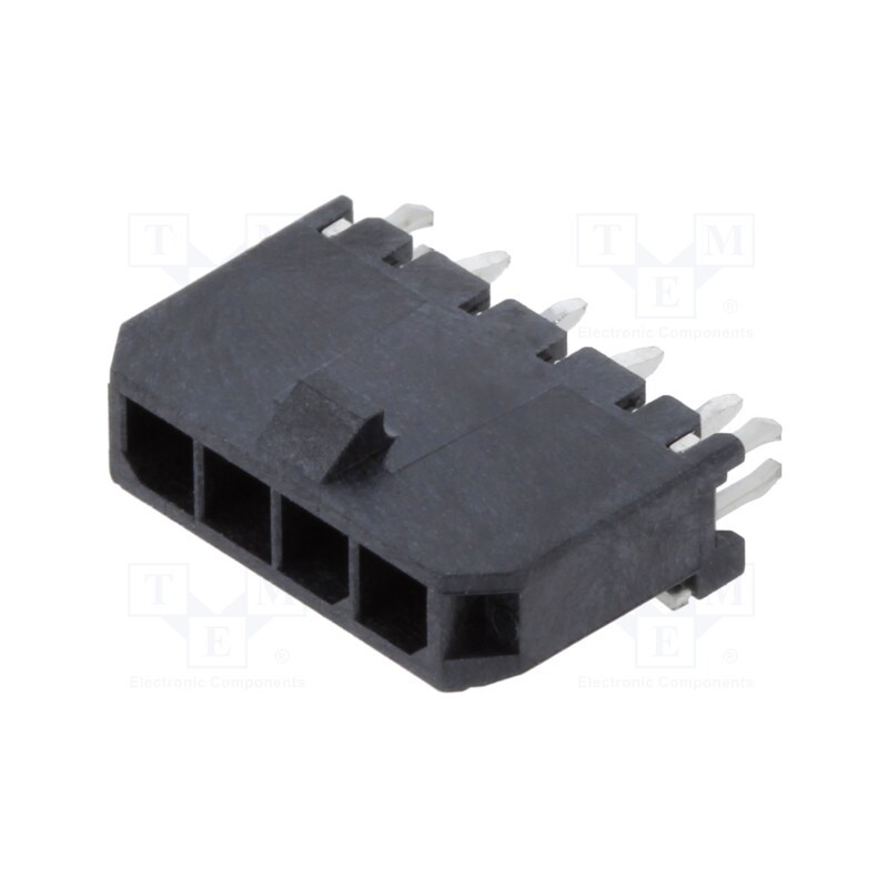 10 pcs : 436500418 - Socket, wire-board, male, Micro-Fit 3.0, 3mm, PIN: 4, 5A