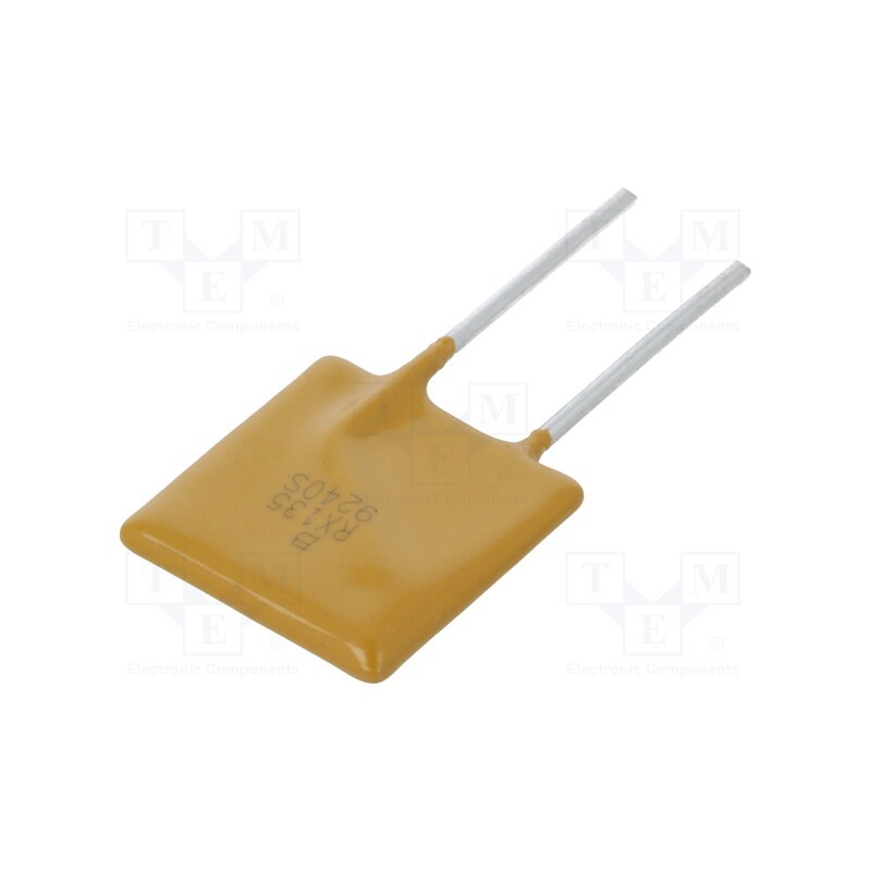 10 pcs : MF-RX135/72-0 - Fuse: PTC polymer, 1.35A, Imax: 40A, PCB,THT, MF-RX/72, bulk