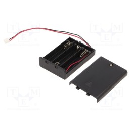 10 pcs : 2487CN - Holder, AA,R6, Batt.no: 3, 3pin,leads 150mm,terminal