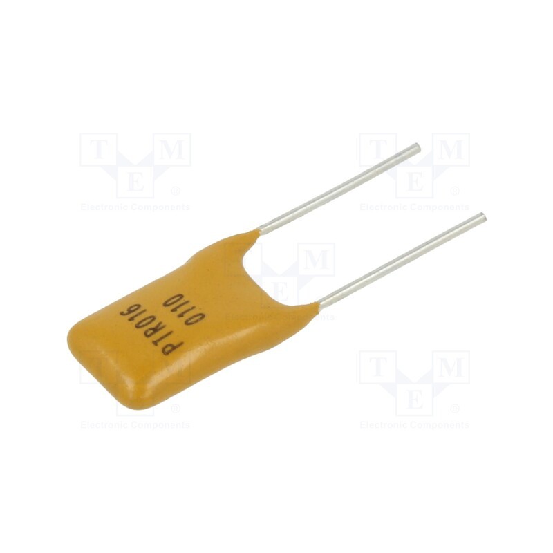 20 pcs : PTR016V0110-BK - Fuse: PTC polymer, 1.1A, Imax: 40A, THT, PTR016V, bag