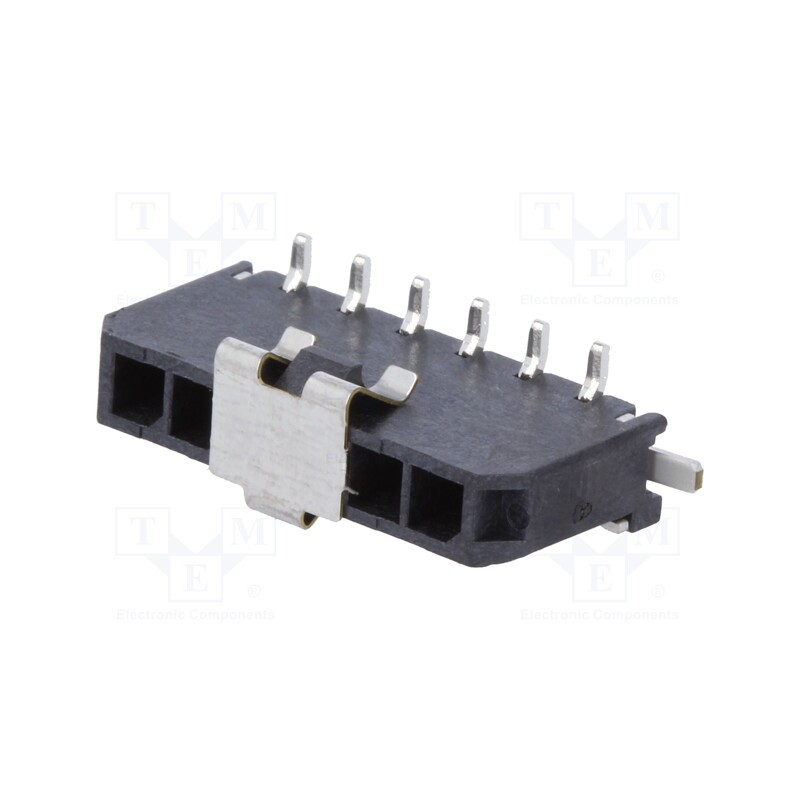 10 pcs : 436500624 - Socket, wire-board, male, Micro-Fit 3.0, 3mm, PIN: 6, SMT, 5A, tinned