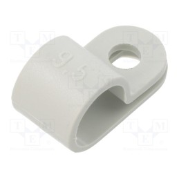 50 pcs : 255 9.5 LGR - Fixing clamp, Cable P-clips, ØBundle : 9.5mm, W: 10mm, polyamide