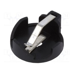 50 pcs : DS1092-14-B6P - Socket, CR2032,DL2032, Batt.no: 1, horizontal,THT, H: 8.8mm, black