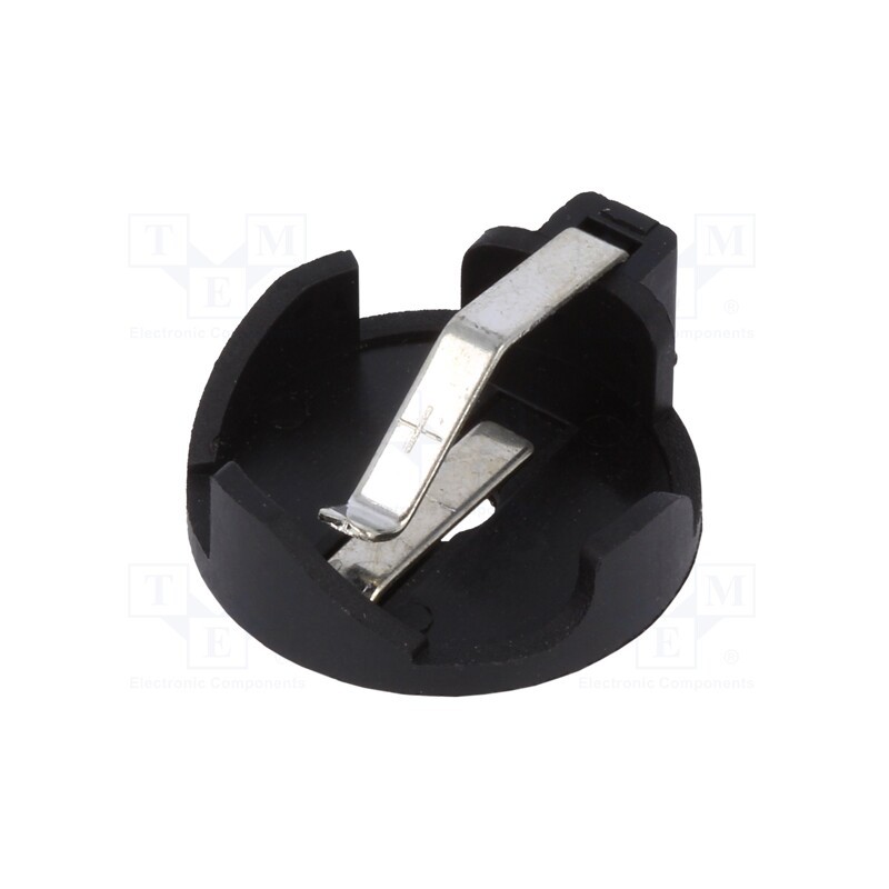 50 pcs : DS1092-14-B6P - Socket, CR2032,DL2032, Batt.no: 1, horizontal,THT, H: 8.8mm, black