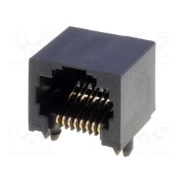 10 pcs : 438600001 - Socket, RJ45, PIN: 8, Cat: 3, low profile, gold-plated, Layout: 8p8c