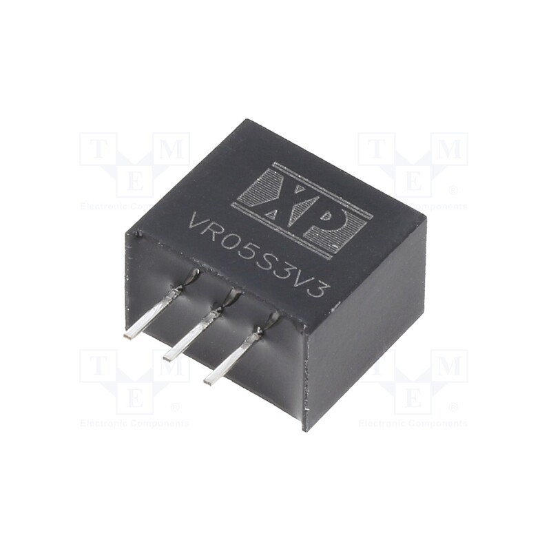 10 pcs : VR05S3V3 - Converter: DC/DC, Uin: 4.75÷36V, Uout: 3.3VDC, Iout: 500mA, SIP3
