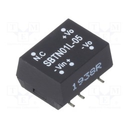 10 pcs : SBTN01L-05 - Converter: DC/DC, 1W, Uin: 4.5÷5.5V, Uout: 5VDC, Iout: 20÷200mA, SMD