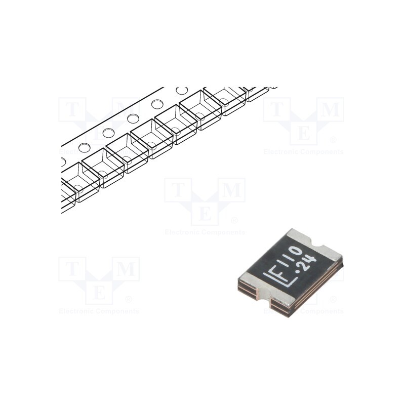 10 pcs : 1812L110/24DR - Fuse: PTC polymer, quick blow, 1.1A, 24V, 24VDC, SMD, 1812L