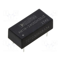 10 pcs : AM1M-2405DH30JZ - Converter: DC/DC, 1W, Uin: 21.6÷26.4V, Uout: -5VDC, Uout2: 5VDC, THT