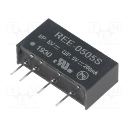 10 pcs : REE-0505S - Converter: DC/DC, 1W, Uin: 4.5÷5.5V, Uout: 5VDC, Iout: 200mA, SIP7