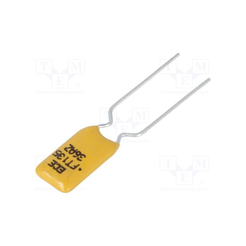20 pcs : FT135-36 - Fuse: PTC polymer, 1.35A, Ø0.51x7.6mm