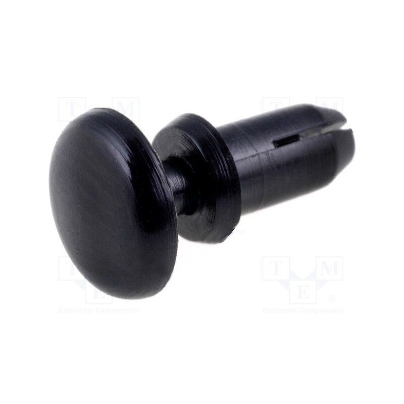 20 pcs : SR-355K - Rivet, polyamide, Panel cutout diam: 3mm, black, UL94V-2