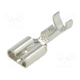 10 pcs : 4470 - Terminal: flat, 6.4mm, 0.8mm, female, crimped, for cable, straight