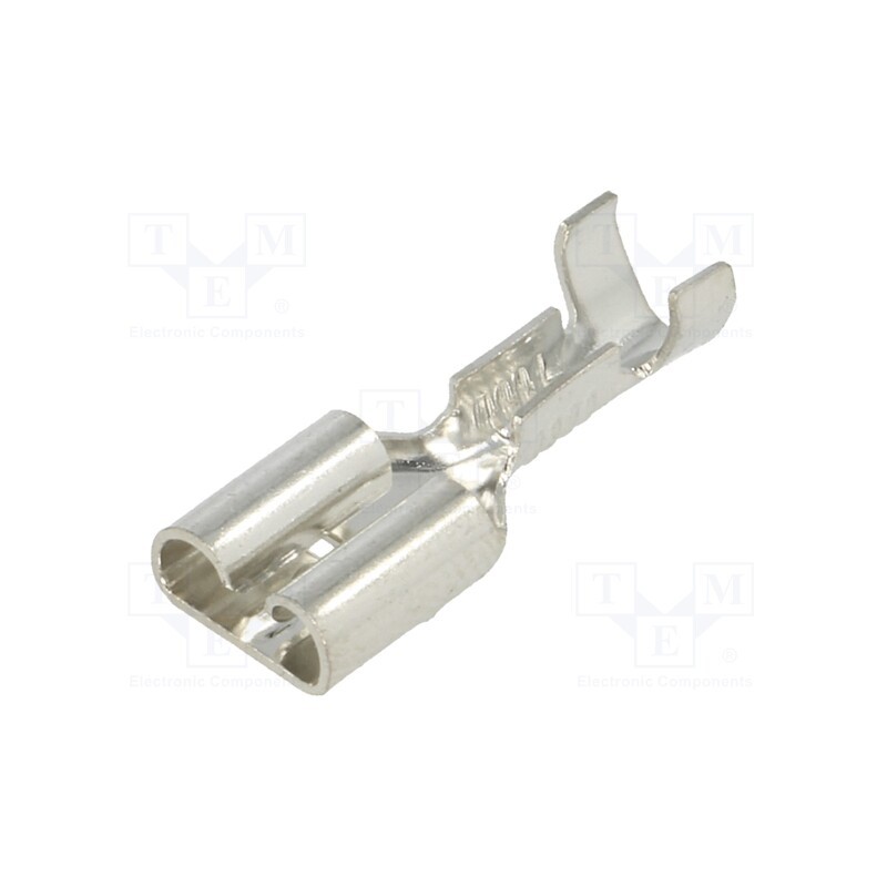 10 pcs : 4470 - Terminal: flat, 6.4mm, 0.8mm, female, crimped, for cable, straight