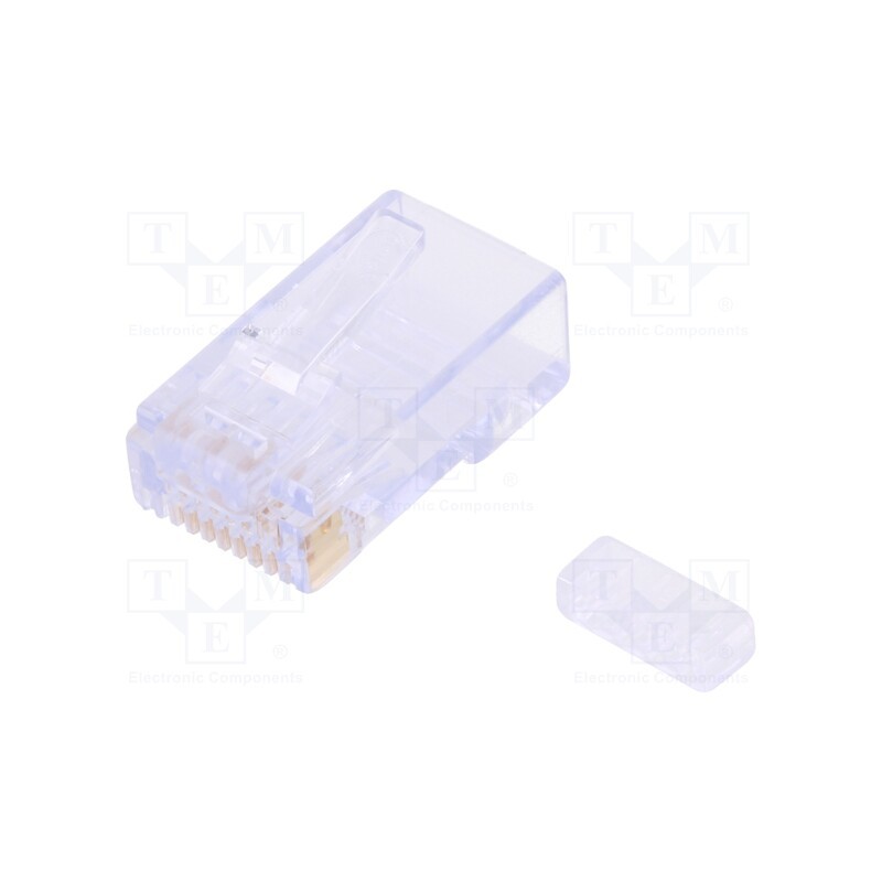 10 pcs : 449150001 - Plug, RJ45, 44915, PIN: 8, Cat: 6, with conductor guide, gold-plated