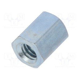 50 pcs : 1212X05 - Screwed spacer sleeve, 5mm, Int.thread: M2,5, hexagonal, steel