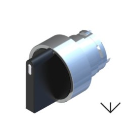 1 pcs - RS PRO 3 Position Selector Switch Head, 22.5mm Cutout, Black Handle