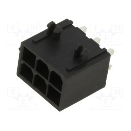 10 pcs : 457180002 - Socket, wire-board, male, Mini-Fit Jr, 4.2mm, PIN: 6, THT, PCB snap