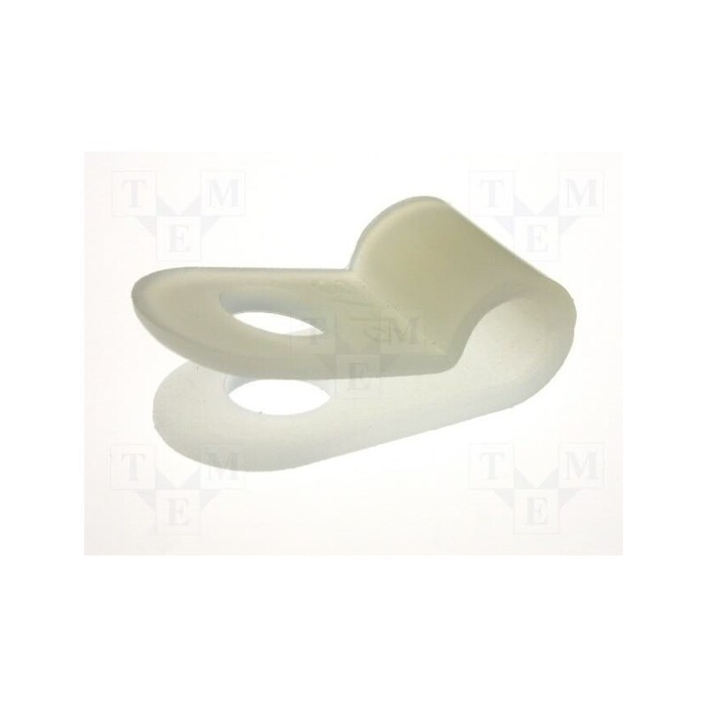 100 pcs : CC-2 - Fixing clamp, Cable P-clips, ØBundle : 4.5mm, polyamide, natural
