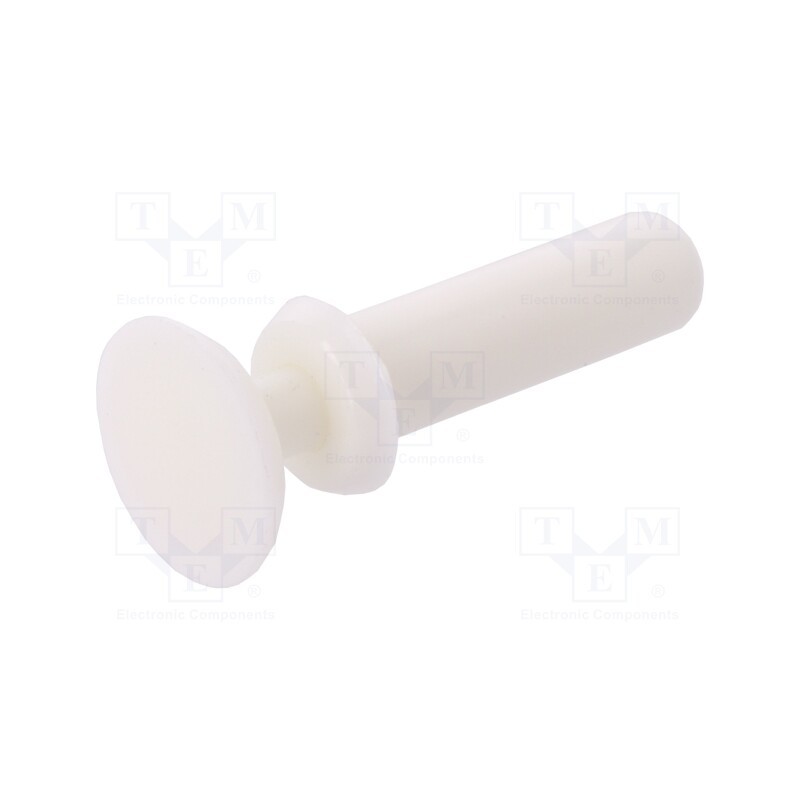 50 pcs : 8G4033.0X8.5W -AS - Rivet, polyamide, L.rivet: 10mm, Panel cutout diam: 3.6mm, white