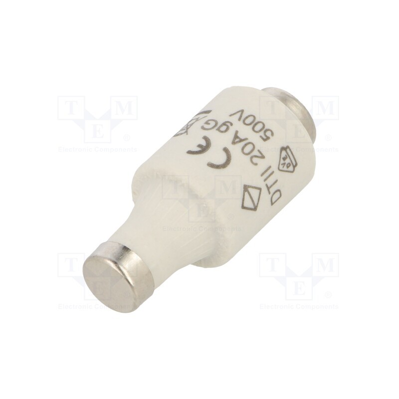 10 pcs : LE2720 - Fuse: fuse, gG,time-lag, 20A, 500VAC, DII