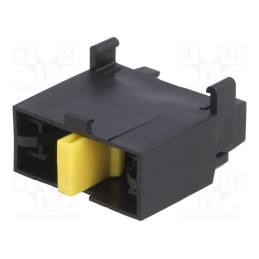 10 pcs : 300354 - Fuse holder, 19mm, 32A, screw,push-in, ways: 1, -40÷100°C, black