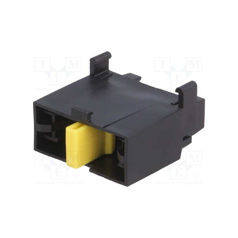 10 pcs : 300354 - Fuse holder, 19mm, 32A, screw,push-in, ways: 1, -40÷100°C, black