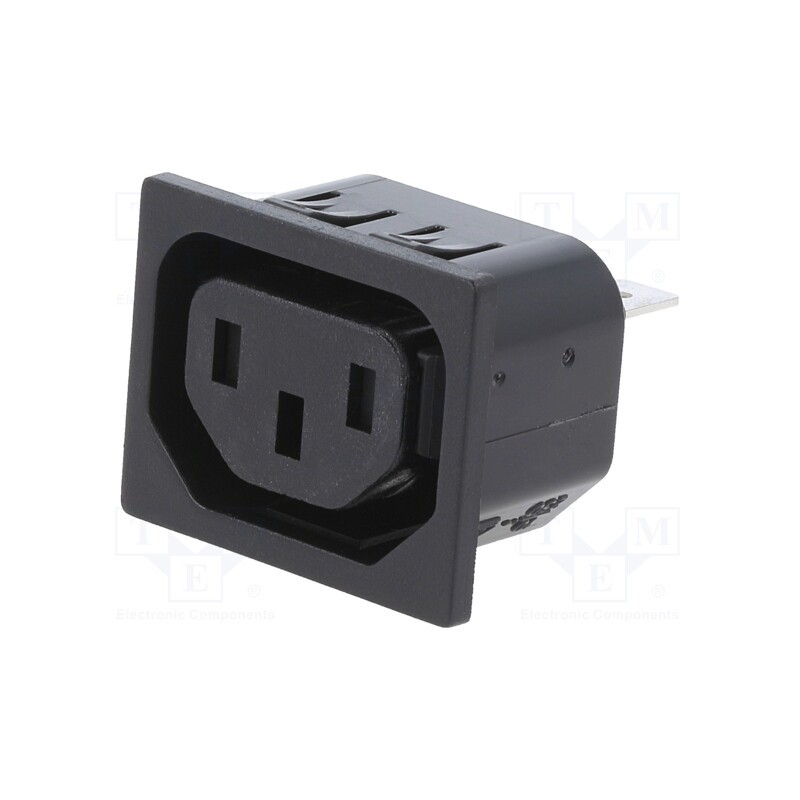10 pcs : 4723 - Connector: AC supply, socket, female, 10A, 250VAC, C13 (F), max.1mm