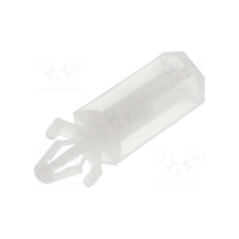 50 pcs : CS-19 - PCB distance, L: 19.1mm, Plate mount.hole dia: 4mm, natural