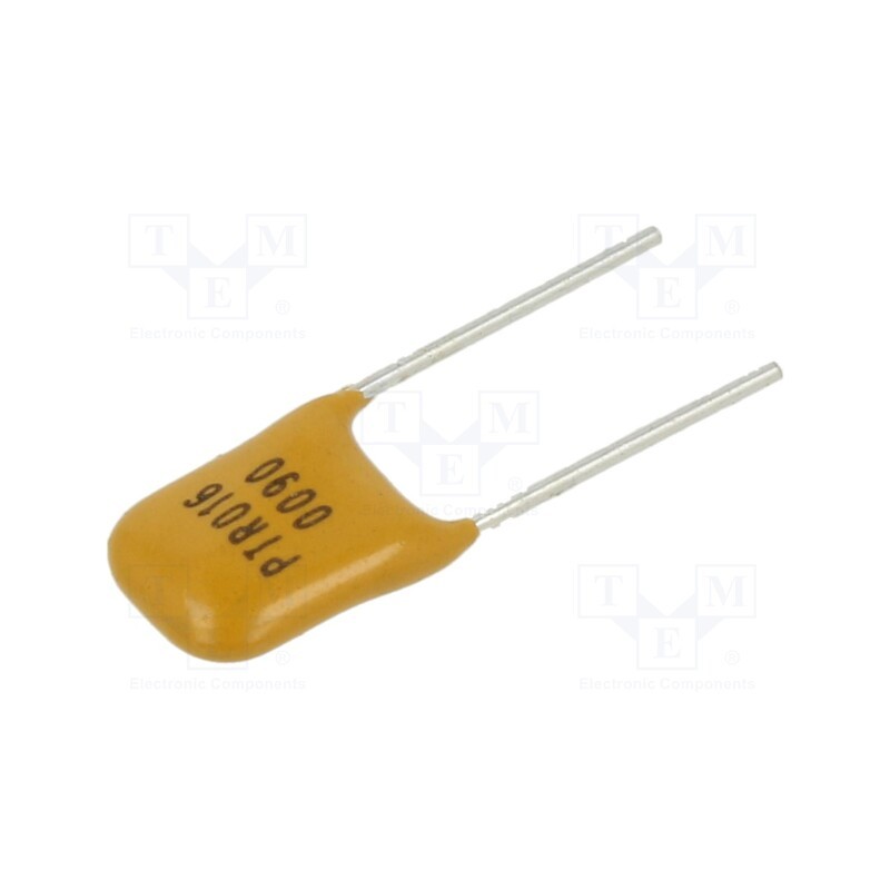 20 pcs : PTR016V0090-BK - Fuse: PTC polymer, 900mA, Imax: 40A, THT, PTR016V, bag