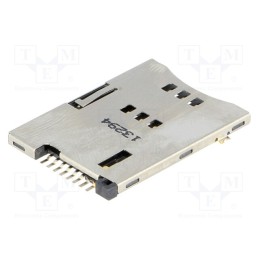 10 pcs : 475531001 - Connector: for cards, SIM, push-push, SMT, gold-plated, 500mA