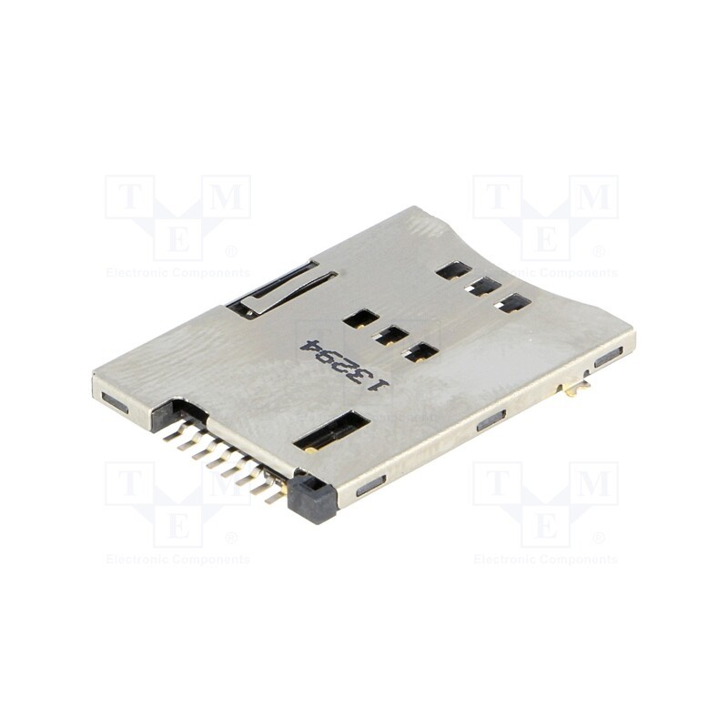 10 pcs : 475531001 - Connector: for cards, SIM, push-push, SMT, gold-plated, 500mA