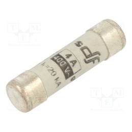 10 pcs : 420604 - Fuse: fuse, gG, 4A, 400VAC, ceramic,cylindrical,industrial, 8x31mm