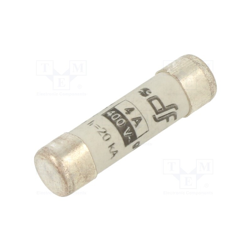 10 pcs : 420604 - Fuse: fuse, gG, 4A, 400VAC, ceramic,cylindrical,industrial, 8x31mm