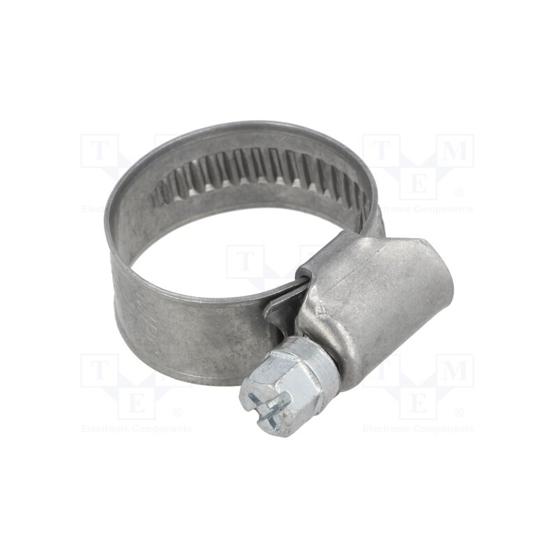 10 pcs : DD2016 - Worm gear clamp, W: 12mm, Clamping: 16÷25mm, DD, W2, DIN 3017