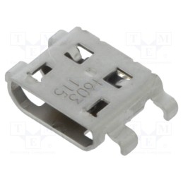 10 pcs : 476421001 - Socket, USB B micro, on PCBs, SMT, PIN: 5, horizontal, USB 2.0
