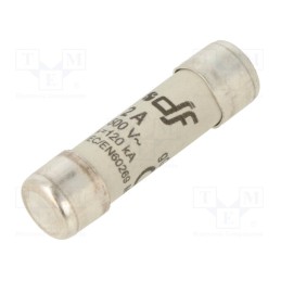 10 pcs : 420102 - Fuse: fuse, gG, 2A, 500VAC, 250VDC, ceramic,cylindrical,industrial