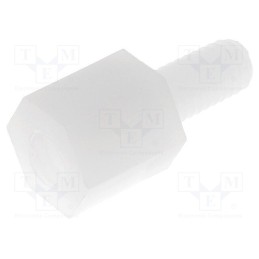 50 pcs : TP-5 - Screwed spacer sleeve, hexagonal, polyamide, M3, M3, 5mm