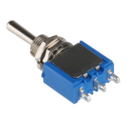 1 pcs - APEM Toggle Switch, Panel Mount, On-Off-(On), SPST, Solder Terminal
