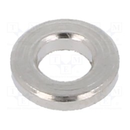 50 pcs : 315/2.6X01 - Spacer sleeve, 1mm, cylindrical, brass, nickel, Out.diam: 5mm