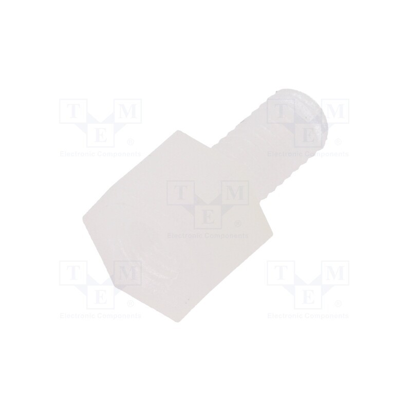 50 pcs : TP-4 - Screwed spacer sleeve, hexagonal, polyamide, M3, M3, 4mm
