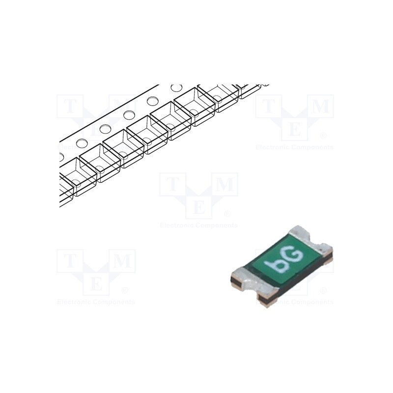 50 pcs : 0ZCJ0025FF2E - Fuse: PTC polymer, 250mA, Imax: 100A, 0ZCJ, 1206