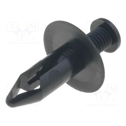 50 pcs : USR-1 - Rivet, polyamide, L.rivet: 22mm, Panel cutout diam: 8mm, black