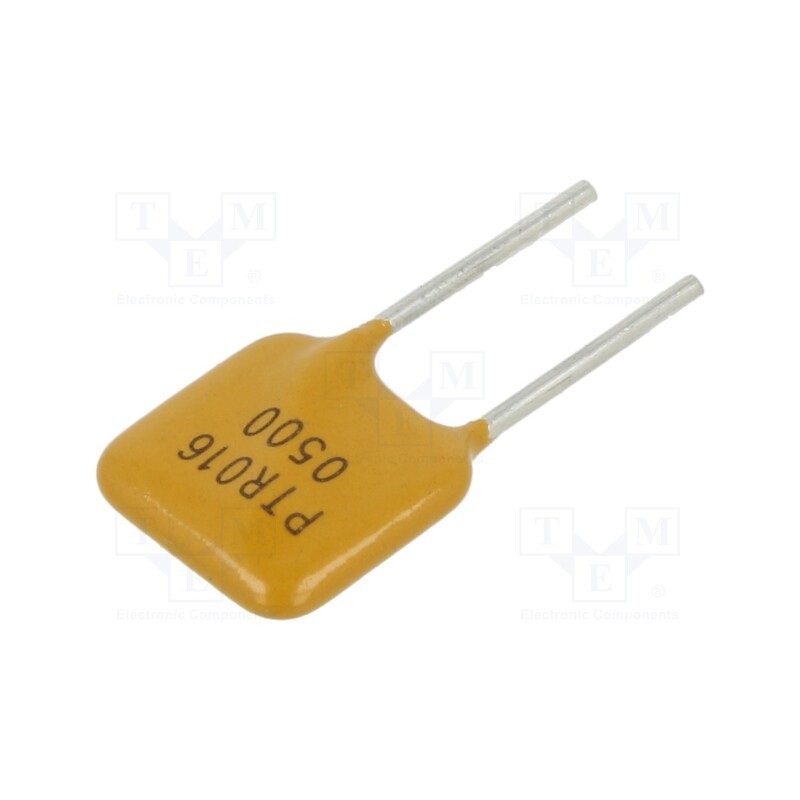 20 pcs : PTR016V0500-BK - Fuse: PTC polymer, 5A, Imax: 100A, THT, PTR016V, bag