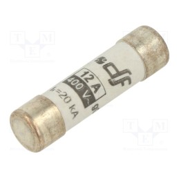 10 pcs : 420612 - Fuse: fuse, gG, 12A, 400VAC, ceramic,cylindrical,industrial