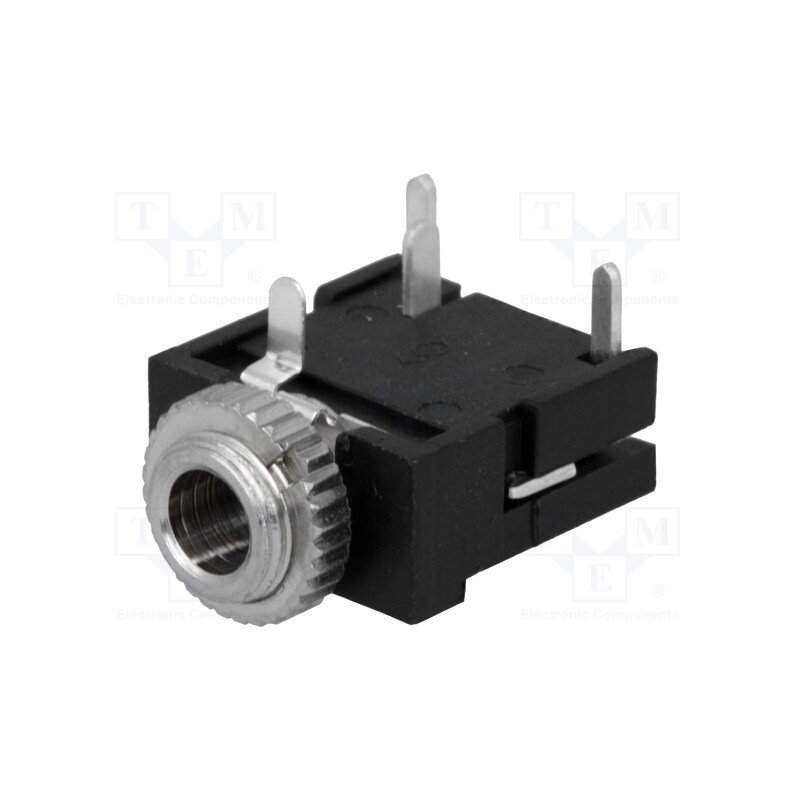 10 pcs : 4832.232 - Socket, Jack 3,5mm x 18,6mm, female, stereo, ways: 3, No.of term: 4